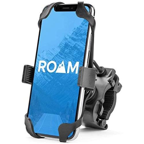 Roam Universal Premium Bike Phone Mount for Motorcycle - Bike Handlebars, Adjustable, Fits iPhone 11, X, XR, 8 | 8 Plus, 7 | 7 Plus, 6s Plus | Galaxy, S10, S9, S8, Holds Phones Up to 3.5" Wide