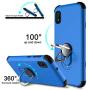 lovpec Galaxy A10e Case with Soft TPU Screen Protector, Ring Magnetic Holder Kickstand Shockproof Protective Phone Cover Case for Samsung Galaxy A10e 5.8 inches (Blue)