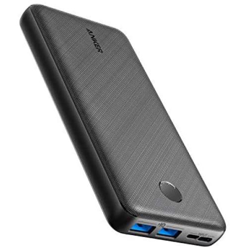 Anker Portable Charger, PowerCore Essential 20000mAh Power Bank with PowerIQ Technology and USB-C (Input Only), High-Capacity External Battery Pack Compatible with iPhone, Samsung, iPad, and More.