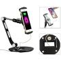 Suptek Aluminum Tablet Desk Stand for iPad, iPhone, Samsung, Asus and More 4.7-11 inch Devices, 360° Flexible Cell Phone Holder Mount, Good for Bed, Kitchen, Office (YF208D)