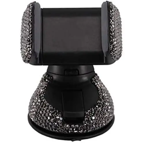 Radish Stars Adjustable Strong Sticky Dashboard Car Phone Mount Crystal Rhinestone Phone Holder for Car Black Radish Stars Adjustable Strong Sticky Dashboard Car Phone Mount Crystal Rhinestone Phone Holder for Car Black