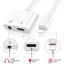 [Apple MFi Certified] Headphone Adapter for iPhone, 2 in 1 Lightning to 3.5mm Earphone Audio & Charger Splitter Adapter, Compatible with iPhone 11/11 Pro/XS/XR/X 8 7, iPad, iPod + iOS 13