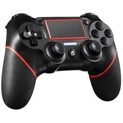 PS4 Controller ORDA Wireless Gamepad for Playstation 4/Pro/Slim/PC and Laptop with Motion Motors and Audio Function, Mini LED Indicator, USB Cable and Anti-Slip - Red