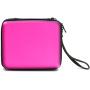 ADVcer 2DS Case, EVA Waterproof Hard Shield Protective Carrying Case with Hand Wrist Strap and Double Zipper for Nintendo 2DS (Fuchsia)