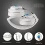 Bluetooth Headphones, Riwbox XBT-880 Wireless Bluetooth Headphones Over Ear with Microphone and Volume Control Wireless and Wired Foldable Headset for iPhone/iPad/PC/Cell Phones/TV (White&Blue)