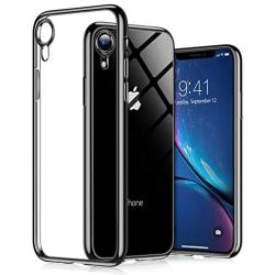 TORRAS Crystal Clear iPhone XR Cases, [10X Anti-Yellowing] [Ultra Thin Slim Fit] Soft Silicone TPU Protective Cover Case for iPhone XR, Black