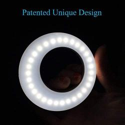 QIAYA Selfie Light Ring Lights LED Circle Light Cell Phone Laptop Camera Photography Video Lighting Clip On Rechargeable