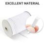 COTTILE Elastic Cord, Flat Elastic Bands for Sewing 1/4 inch Braided Stretch Strap Cord Roll (Black, 25 Yards)
