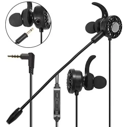 Insten 3.5mm Gaming Earbuds with Mic Audio, In-Ear Headset Stereo Headphone with Detachable Dual Microphone Compatible with PS4, Nintendo Switch Lite, PC Mobile Game & Cell Phone Laptop Tablet - Black Insten 3.5mm Gaming Earbuds with Mic Audio, In-Ear Headset Stereo Headphone with Detachable Dual Microphone Compatible with PS4, Nintendo Switch Lite, PC Mobile Game & Cell Phone Laptop Tablet - Black