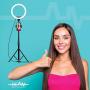 10" Selfie Ring Light with 59" Extendable Tripod Stand & Flexible Phone Holder for Live Stream Makeup, Beam Electronics Desktop Led Camera Ringlight for Tik Tok YouTube Video Photo, For iPhone Android