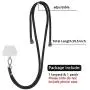 SS Phone Lanyard, Cell Phone Lanyard with Adjustable Detachable Neckstrap and Phone tether, Phone Strap Compatible with All Smartphones-Black SS Phone Lanyard, Cell Phone Lanyard with Adjustable Detachable Neckstrap and Phone tether, Phone Strap Compatible with All Smartphones-Black