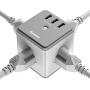 Huntkey Surge Protector USB Wall Adapter with 4 AC Outlets 3 USB Charging Ports (SMC007)