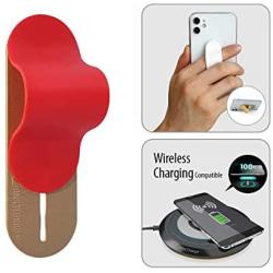 MOMOSTICK_MULTI BAND: Phone Grip/Stand/Holder | Phone Accessories | Phone Handle | Phone Strap | Finger Grip for All Smartphones, I Matte - Red