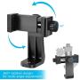 SharingMoment Premium Smartphone Holder/Vertical and Horizontal Tripod Mount Adapter Rotatable Bracket with 1/4 Inch Screw/Adjustable Clip for iPhone, Android Cell Phone, Selfie Stick, Camera Stand