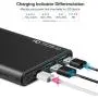 TOZO WB1 Portable Charger 10000mAh Super slim and light Fast Power bank 18W PD+Quick Charge 3.0 High-Speed Charging External Battery Pack with USB C Input/Output for iPhone,iPad,Samsung and more Black