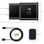 Fast Charge Adaptive Fast Charger Kit for Samsung Galaxy S9/S8/S8 Plus/Note8,MBLAI USB Type C Fast Charging Kit True Digital Adaptive Fast Charging (Black (Wall Charger+C Cable)) … (2 Pack)