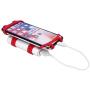 Bike Combo Power Mount, Universal Bicycle Smart Phone and Power Bank Holder, Adjustable Silicone Handlebar Rack for iPhone, Samsung Galaxy, 4” to 6” Phones (Red)