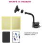 iPhone Cell Phone Holder Mount for Car - Magnetic w/Super Stick Suction Cup for Dashboard or Windshield - Magnets for All Cellphone Models iPhone X 8 7 6 6S Galaxy S7 S8 Edge Google Pixel HTC One