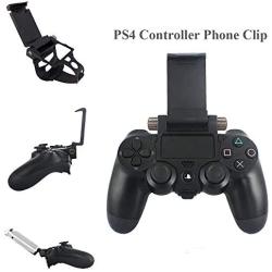 PS4 Controller Phone Clip, TAACOO Foldable Game Controller Mount Mobile Phone Holder Smartphone Clamp for Playstation 4 Dualshock 4 Wireless Controller (Black)