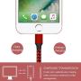 MeiShi MFi Certified iPhone Charger 4 Pack 6FT High Speed Nylon Braided USB Fast Charging&Data Syncs Cord Compatible iPhone Xs/Max/XR/X/8/8Plus/7/7Plus/6S/6S Plus/SE/iPad/iPod (Red+Black).
