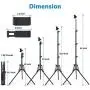 Selfie Stick Tripod, 63" Extendable Tripod Stand with Wireless Remote for iPhone & Android Phone, Camera, Metal Lightweight - Black