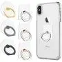 AIFUDA 6pcs Transparent Cell Phone Ring Holder, 360 Degree Rotation Finger Ring Grip Kickstand Compatible for Various Mobile Phones Smartphones, 3 Square & 3 Round Shape