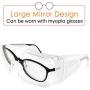MagDepo Eyewear Protective Safety Glasses with Cleaning Cloth, Clear Protective Goggle Polycarbonate Impact Resistant Lens, Light Weight and Comfortable to Wear