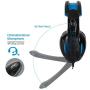 SADES Gaming Headset for PS4 Controller,Xbox One,PC,Laptop,Mac,Tablet,Smartphone,Over Ear Noise-canceling Gaming Headphones with Mic for Nintendo Switch Games(Black&Blue)