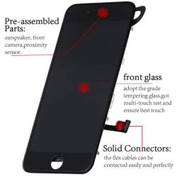 Screen Replacement for iPhone 8 Pre-Assembled, LCD Display and Touch Screen Digitizer Replacement for A1863, A1905, A1906 w/Facing Proximity Sensor, Earspeaker, Front Camera and Repair Tools (Black)