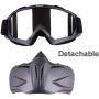 CyberDyer Motorcycle Goggles with Detachable Mask Windproof Full Face Motorcycle Goggles Mask Ideal for Riding Snowmobile Skiing Or Halloween Costumn