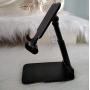 Cell Phone Stand, Adjustable Cell Phone Stand, Fully Foldable Desktop Cell Phone Holder Cradle Dock Holder,Tablet Stand for Smart Phones and Tablets.(Black)