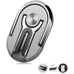 Multipurpose Phone Bracket,YALANLE Phone Ring Holder Finger Kickstand Universal Air Vent Car Phone Mount 3 in 1 Mobile Phone Stand 360 Degree Rotation Multiple-Angle Silver