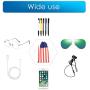 LUFF 4 Pack American Flag Glasses Pouch and Glasses Cloth USA Microfiber Soft Storage Bag
