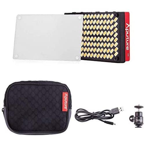 Aputure AL-MX LED Video Light Color Temperature 2800-6500k TLCI/CRI 95+ On Camera Fill Light Pocket Sized Tiny LED Lighting