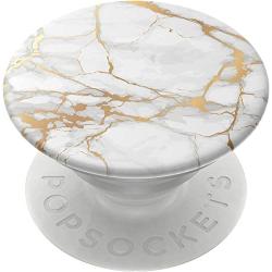 PopSockets: PopGrip with Swappable Top for Phones and Tablets - Gold Lutz Marble