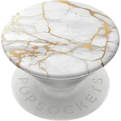 PopSockets: PopGrip with Swappable Top for Phones and Tablets - Gold Lutz Marble PopSockets: PopGrip with Swappable Top for Phones and Tablets - Gold Lutz Marble