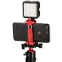 Ulanzi ST-03 Metal Smart Phone Tripod Mount with Cold Shoe Mount and Arca-Style Quick Release Plate for iPhone Xs X 8 7 Plus Samsung Huawei,Cell Phone Tripod Holder Clip Adapter (Red)