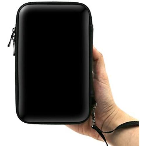 ADVcer 3DS Case, EVA Waterproof Hard Shield Protective Carrying Case with Detachable Hand Wrist Strap for Nintendo New 3DS XL, New 3DS, 3DS XL, 3DS, 3DS LL or 2DS XL or DSi, DS Lite (Black)