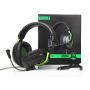 PS4 Gaming Headsets, G838 Gaming Headset for Xbox One Over Ear Headphones with Mic in-line Control Deep Bass for PS4 (Black Green)