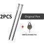 2PCS Stylo 5 Pen Touch Pen Replacement Part for LG Stylo 5 / Stylo 5+ Q720AM Q720VS Q720MS Q720PS Q720CS Q720MA LCD Touch Pen Stylus Pen + Eject Pin (2PCS Pen/Sliver)