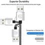 UGI Magnetic Charger Cable 3 in 1 Charging Cable Nylon Braided LED Lighting Cord Compatible with Android,Micro USB,Type C/USB C,i- OS Smartphone Devices (6.6ft L-Shape+3.3ft/6.6ft Straight,3 Pack)