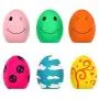 Dog Squeaky Toy, 6 PCS Latex Bouncy Egg Balls with Squeaker for Puppy Small Pet Dogs, Soft Rubber Sound Toys for Interactive Fetch Play