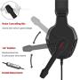 NUBWO Gaming Headset, Xbox One PS4 Headset, Noise Cancelling Over Ear Gaming Headphone Mic, Comfort Earmuffs, Lightweight, Easy Volume Control for Xbox 1 S/X Playstation 4 Computer Laptop (RED)