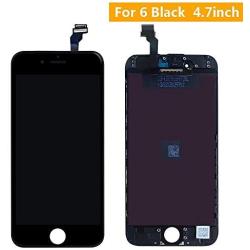 HTECHY Compatible with iPhone 6 Screen Replacement Black(4.7") Display Touch Screen LCD Digitizer Assembly + Repair Tools Kit Screen Protector