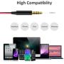 inOpera Wired Earbuds in-Ear Line-in Microphone Dynamic Crystal Clear Sound Earphones Noise Isolating Headset with 3.5 mm Jack Durable Cable for Cell Phones (Red/Black)