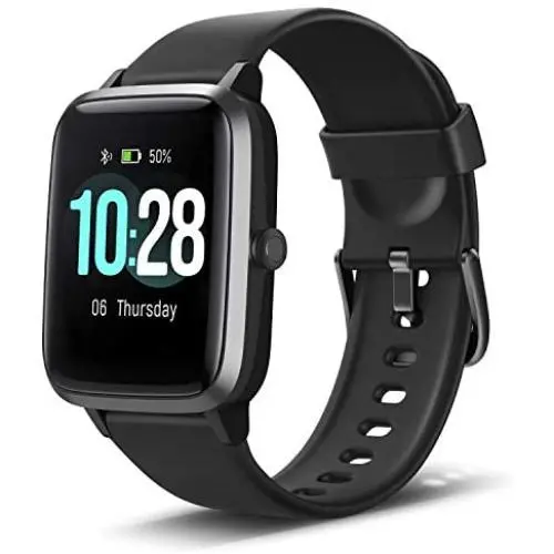 Anbes Health and Fitness Smartwatch with Heart Rate Monitor, Smart Watch for Home Fitness Tracking, Yoga, Exercise Bike, Treadmill Running, Compatible with iPhone and Android Phones for Women Men