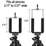 DaVoice Cell Phone Tripod Mount Adapter, Compatible with iPhone Holder, Smartphone Camera Stand Universal Clamp Attachment Clip (Black)