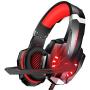 BlueFire Stereo Gaming Headset for PS4, PC, Xbox One Controller, Noise Cancelling Over Ear Headphones with Mic, LED Light, Bass Surround, Soft Memory Earmuffs for Laptop Nintendo Switch (Black-Red)