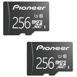 Pioneer 256GB microSD Classic with Adapter - C10, U1, Full HD Memory Card (2 Pack)