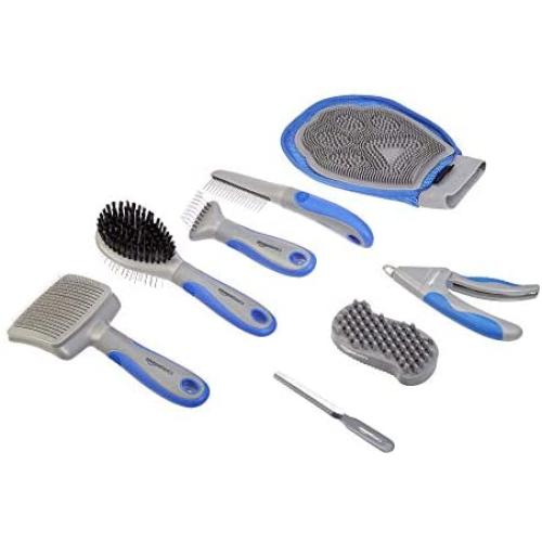 AmazonBasics 8-Piece Pet Brush & Grooming Set